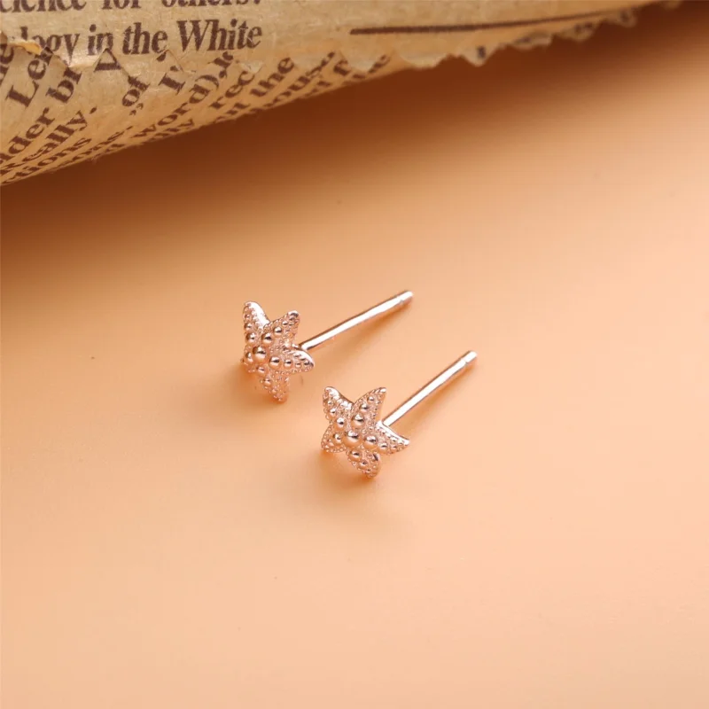 (image for) PANDORA Beaded Starfish Stud Earrings - 288956C00 - View 3