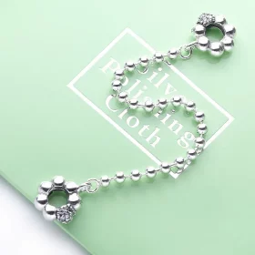 PANDORA Beads and Pavé Safety Chain Charm - 798680C01 PANDORA Beads and Pavé Safety Chain Charm - 798680C01