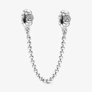 (image for) PANDORA Beads and Pavé Safety Chain Charm - 798680C01
