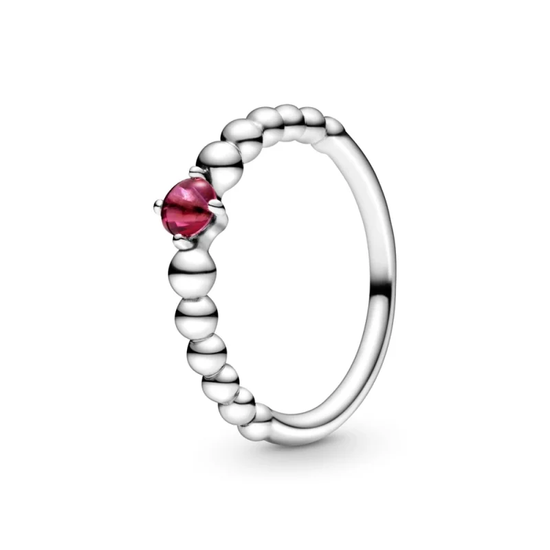 (image for) PANDORA Blazing Red Beaded Ring - 198867C02 - Product Image