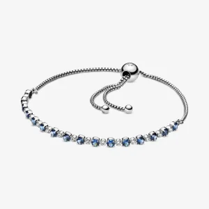 (image for) PANDORA Blue and Clear Sparkle Slider Bracelet - 598517C01
