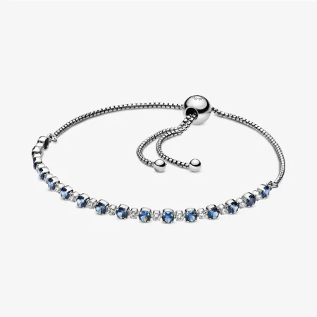 PANDORA Blue and Clear Sparkle Slider Bracelet - 598517C01 PANDORA Blue and Clear Sparkle Slider Bracelet - 598517C01