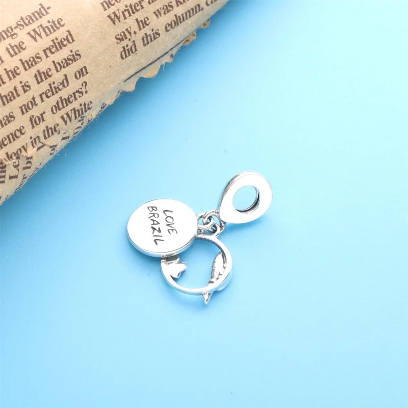 (image for) PANDORA Brazilian beach and parrot Dangle Charm - 798919C01 - View 4