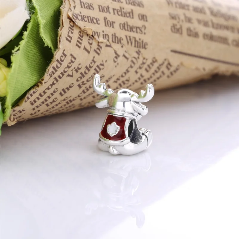 (image for) PANDORA Canada Moose Maple Leaf Charm - 798931C01 - View 4