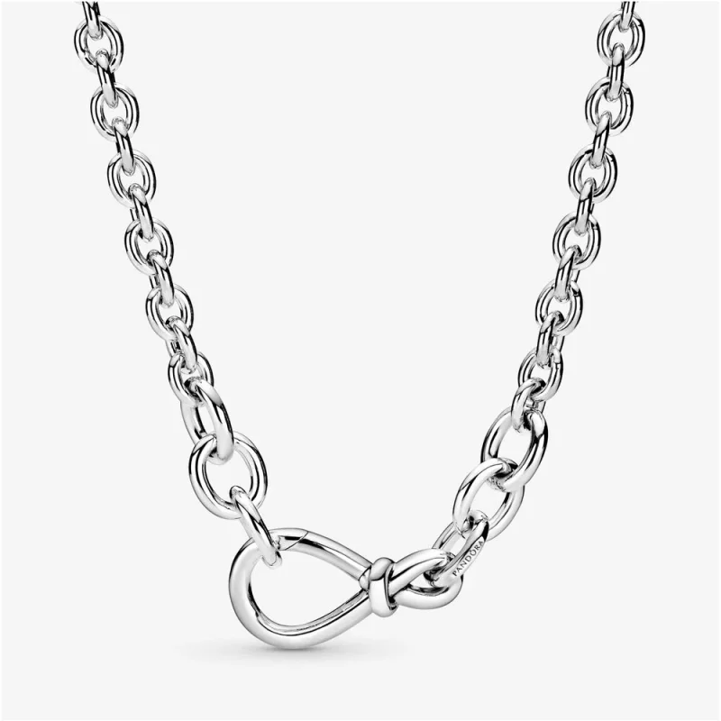(image for) PANDORA Chunky Infinity Knot Chain Necklace - 398902C00 - Product Image