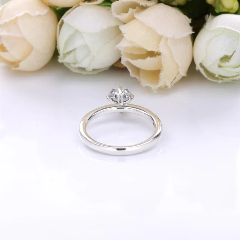 (image for) PANDORA Clear Heart Solitaire Ring - 198691C01 - View 3