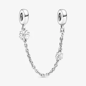 PANDORA Daisy Flower Safety Chain Charm - 798764C01 PANDORA Daisy Flower Safety Chain Charm - 798764C01