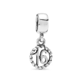 PANDORA Dangle Charm 16 Sterling Silver - 790494 PANDORA Dangle Charm 16 Sterling Silver - 790494