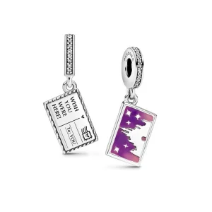 (image for) Pandora Dangle charm Disney Parks Exclusive Wish You Were Here Disneyland Paris - 798783C01