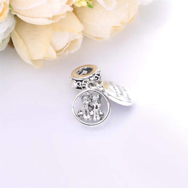 (image for) PANDORA Disney Mickey Mouse & Minnie Mouse Happily Ever After Dangle Charm - 798 - View 4