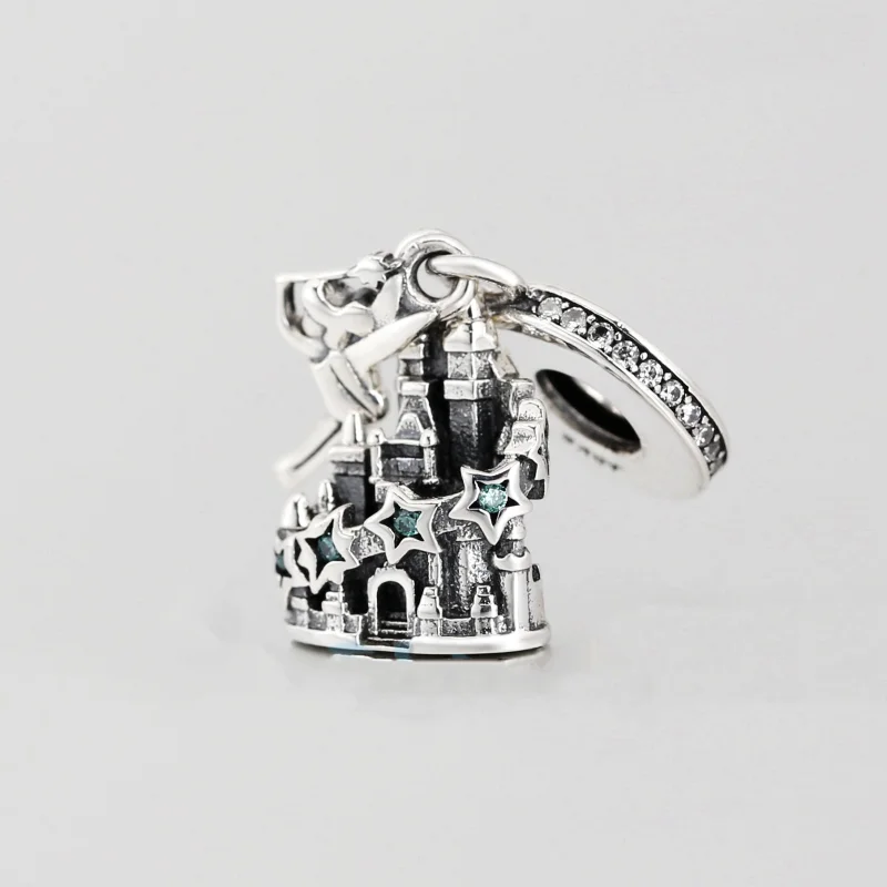 (image for) Pandora Disney Park Tinker Bell & Castle Dangle Charm - 798856C01 - View 2