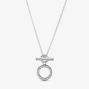 (image for) PANDORA Double Hoop T-bar Necklace - 399039C01