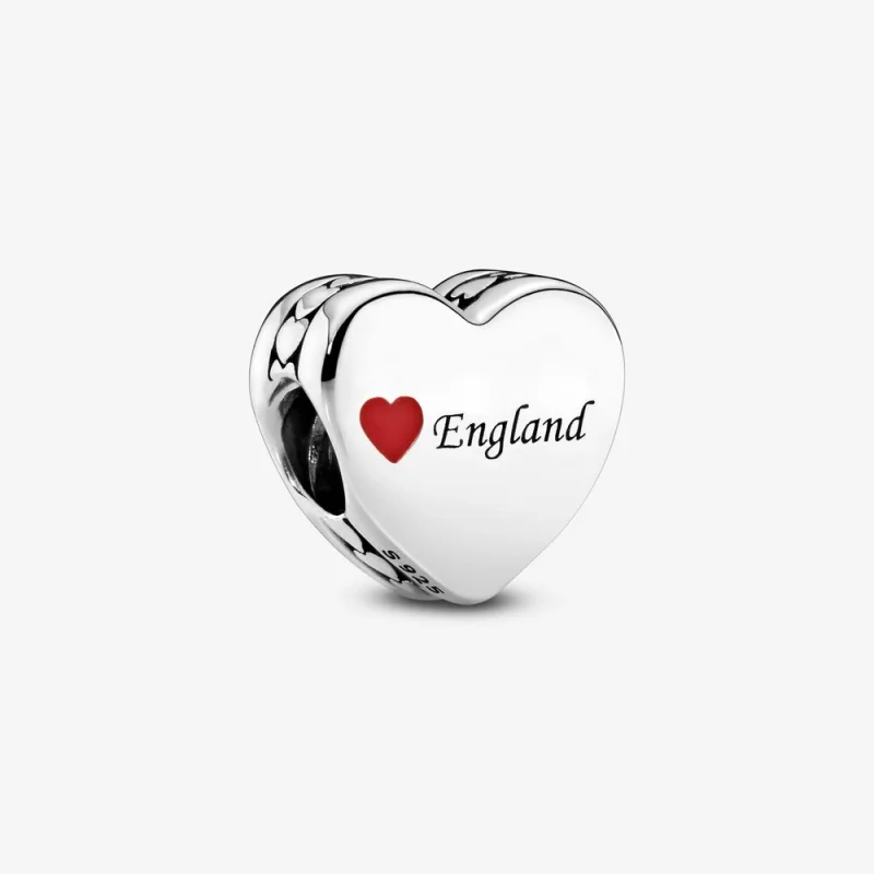(image for) PANDORA England Love Heart Charm - 792015_E024 - Product Image
