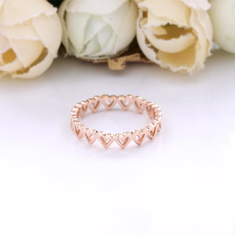 (image for) PANDORA Freehand Hearts Ring - 188696C00 - View 2