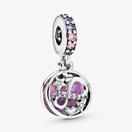 PANDORA Glittering Infinity Hearts & Stars Dangle Charm - 798829C01