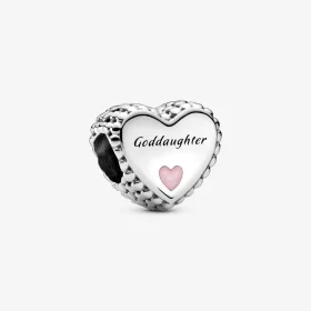 PANDORA Goddaughter Heart Charm - 799147C01 PANDORA Goddaughter Heart Charm - 799147C01