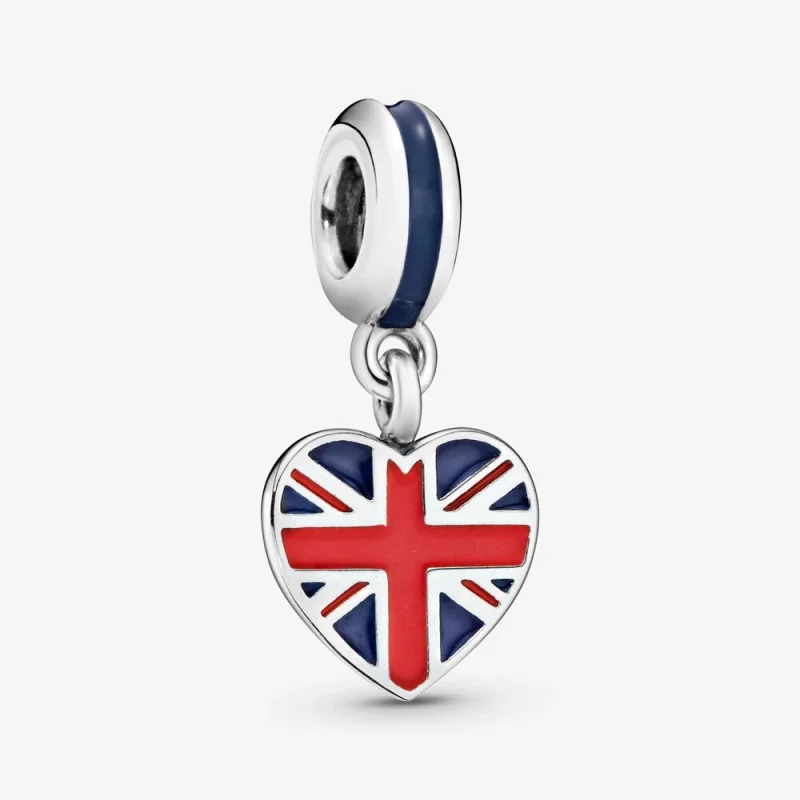 (image for) PANDORA Great Britain Union Jack Heart Dangle Charm - 791512ENMX - Product Image