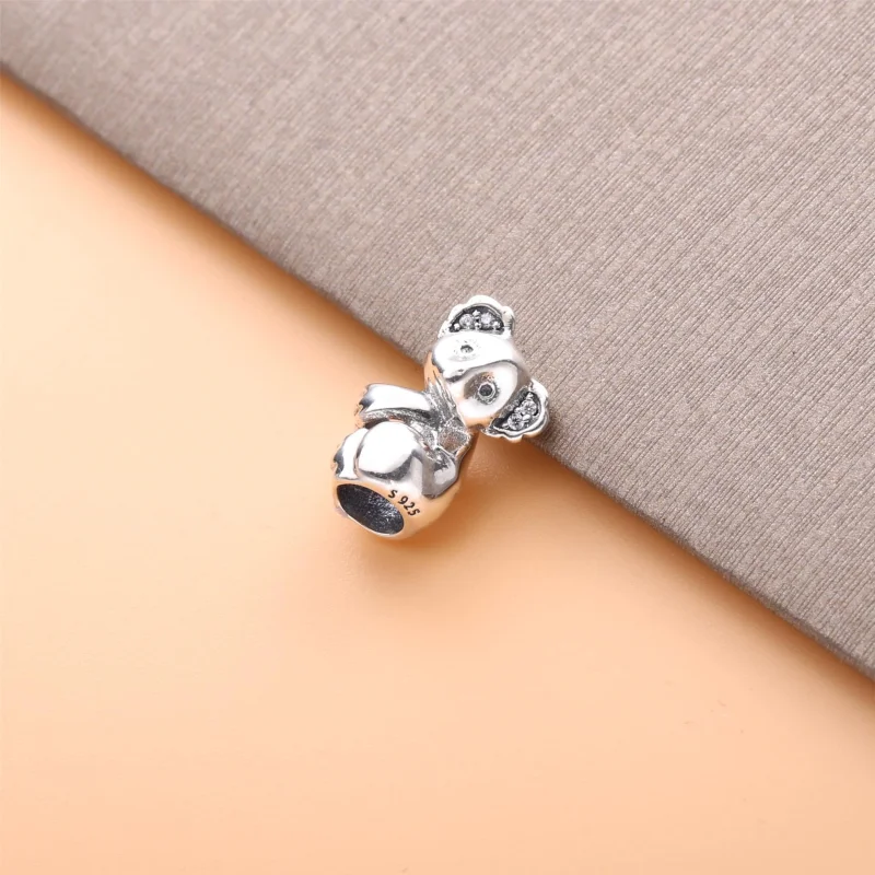 (image for) Pandora Koala Charm, Black Enamel & Clear CZ - 798431C01 - View 2
