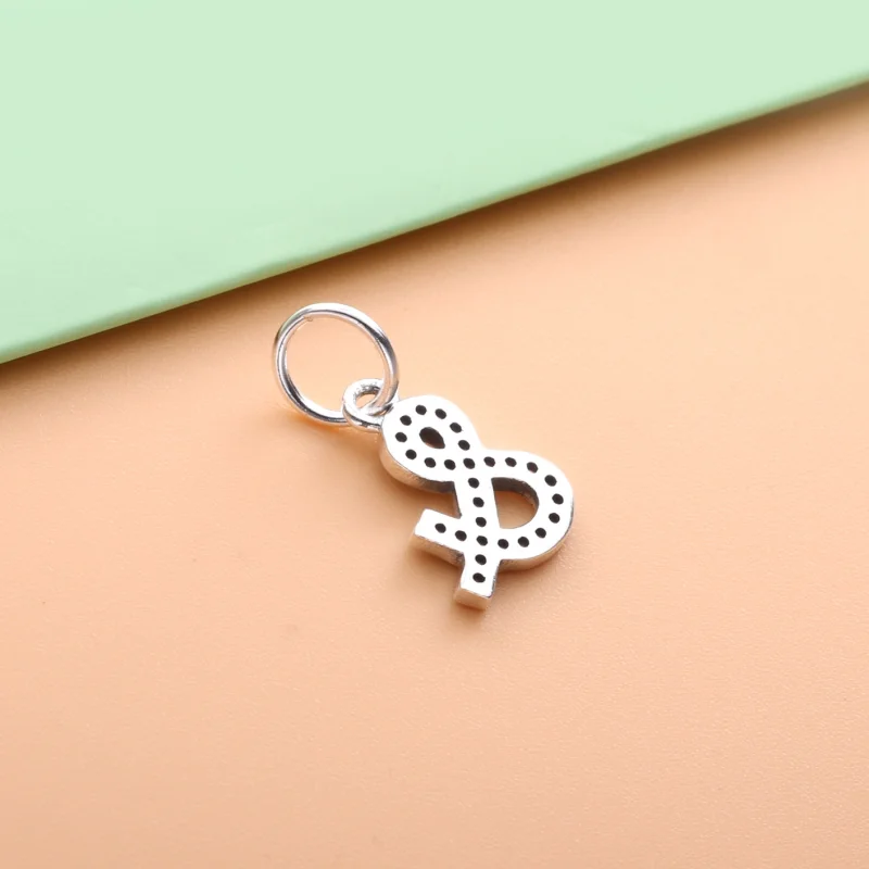 (image for) Pandora Letter Ampersand Dangle Charm - 791305CZ - View 3