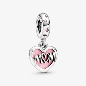 PANDORA Mom Script Heart Dangle Charm - 798887C01 PANDORA Mom Script Heart Dangle Charm - 798887C01