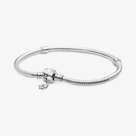 Pandora Moments Daisy Flower Clasp Snake Chain Bracelet - 598776C01 Pandora Moments Daisy Flower Clasp Snake Chain Bracelet - 598776C01