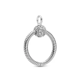 Pandora Moments Small Pavé O Pendant - 399097C01 Pandora Moments Small Pavé O Pendant - 399097C01