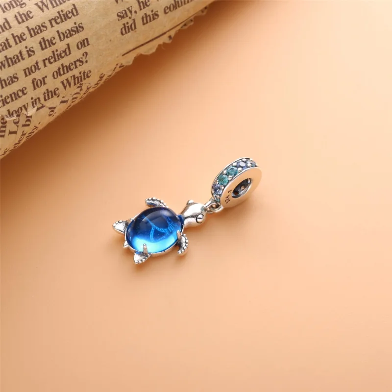 (image for) PANDORA Murano Glass Sea Turtle Dangle Charm - 798939C01 - View 2