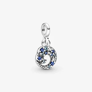 (image for) PANDORA My Blue Ocean Wave Dangle Charm - 799010C01