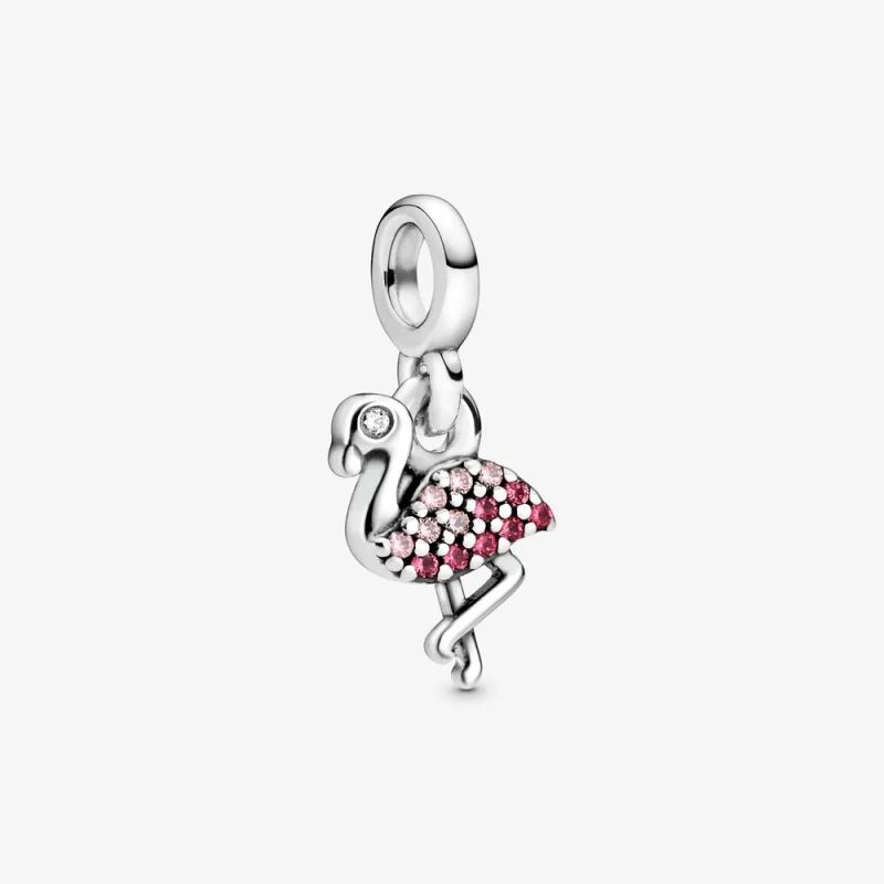 (image for) PANDORA My Pink Flamingo Dangle Charm - 798982C01 - Product Image
