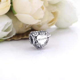 PANDORA Openwork Flower Heart Mommy Charm - 798892C00 PANDORA Openwork Flower Heart Mommy Charm - 798892C00