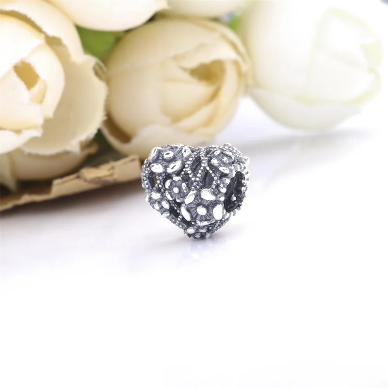 (image for) PANDORA Openwork Flower Heart Mommy Charm - 798892C00 - View 3