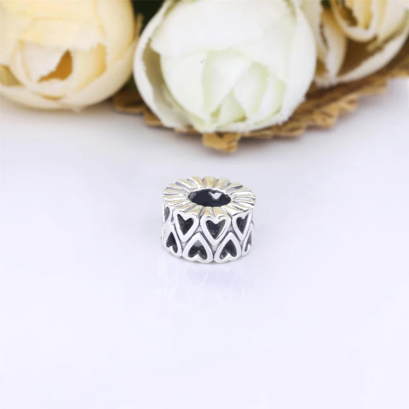 (image for) PANDORA Openwork Freehand Heart Spacer Charm - 798694C00 - View 2