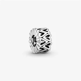 PANDORA Openwork Freehand Heart Spacer Charm - 798694C00 PANDORA Openwork Freehand Heart Spacer Charm - 798694C00