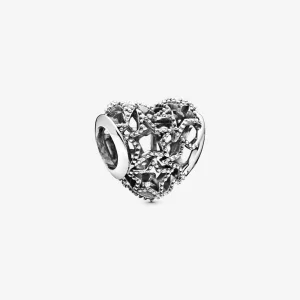 (image for) PANDORA Openwork Heart and Beaded Stars Charm - 798462C00