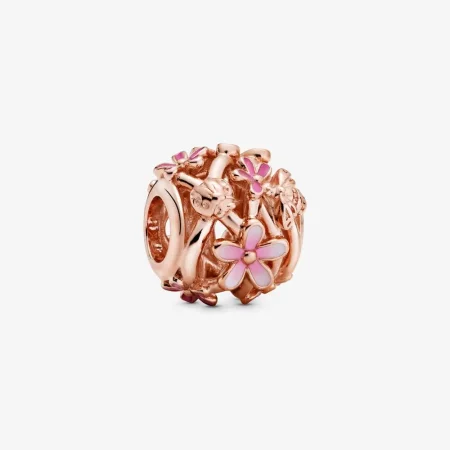 PANDORA Openwork Pink Daisy Flower Charm - 788772C01