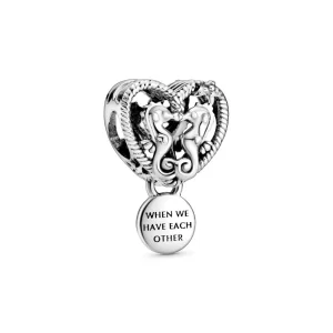 (image for) PANDORA Openwork Seahorses Heart Charm - 798949C00