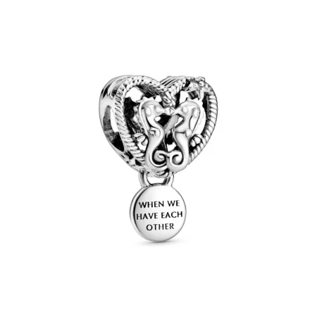 PANDORA Openwork Seahorses Heart Charm - 798949C00 PANDORA Openwork Seahorses Heart Charm - 798949C00