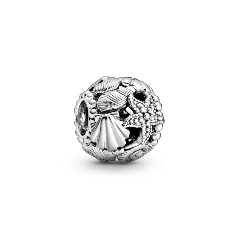 (image for) PANDORA Openwork Starfish, Shells & Hearts Charm - 798950C00 - Product Image