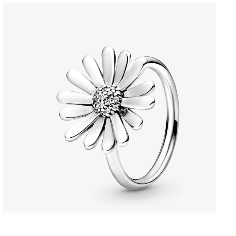 (image for) PANDORA Pavé Daisy Flower Statement Ring - 198817C01 - Product Image