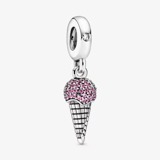 PANDORA Pavé Ice Cream Cone Dangle Charm - 798801C01