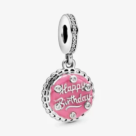 PANDORA Pink Birthday Cake Dangle Charm - 798888C01 PANDORA Pink Birthday Cake Dangle Charm - 798888C01