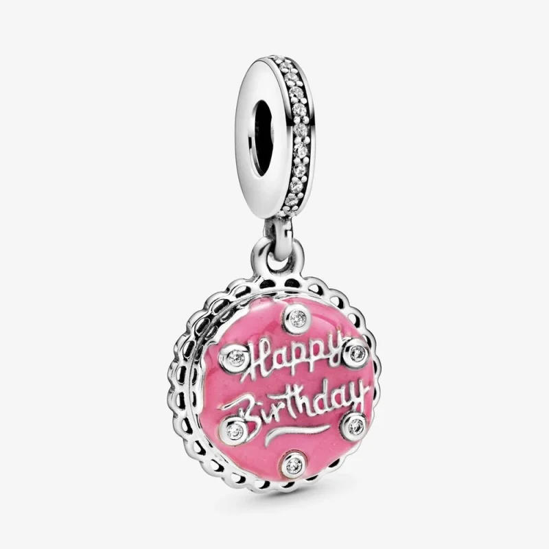 (image for) PANDORA Pink Birthday Cake Dangle Charm - 798888C01 - Product Image