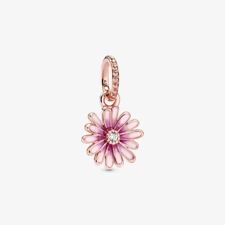 PANDORA Pink Daisy Flower Dangle Charm - 788771C01