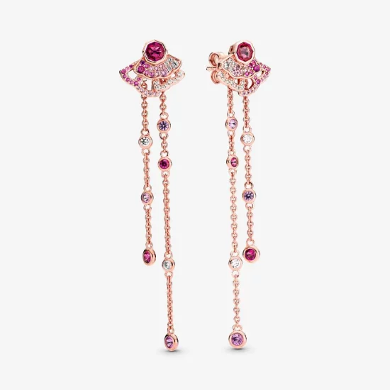 PANDORA Pink Fan Dangle Earrings - 288190C01