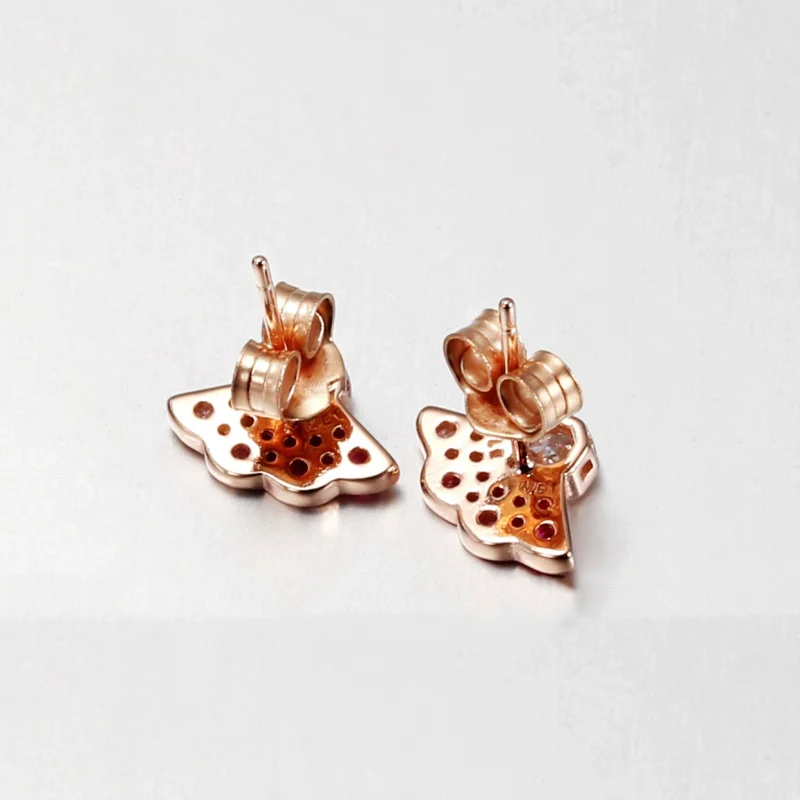 (image for) PANDORA Pink Fan Stud Earrings - 288194C01 - View 4