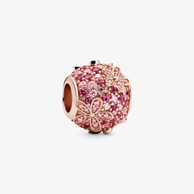 (image for) PANDORA Pink Pavé Daisy Flower Charm - 788797C01 - Product Image