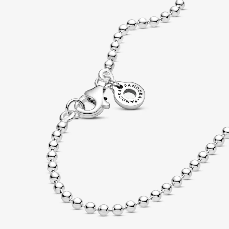(image for) PANDORA Polished Ball Chain Necklace - 399104C00-60 - View 2