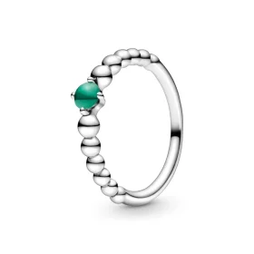 PANDORA Rainforest Green Beaded Ring - 198867C05 PANDORA Rainforest Green Beaded Ring - 198867C05