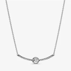 PANDORA Round Sparkle Necklace - 398490C01 PANDORA Round Sparkle Necklace - 398490C01