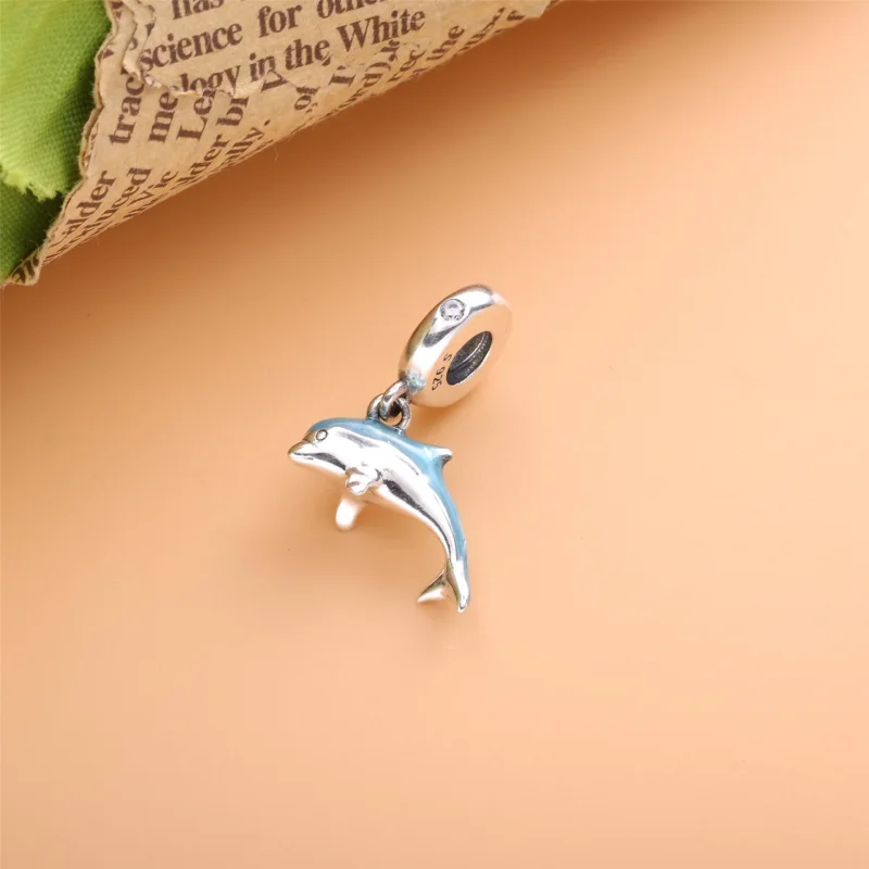 (image for) PANDORA Shimmering Dolphin Dangle Charm - 798947C01 - View 2